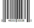 Barcode Image for UPC code 045000000360