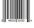 Barcode Image for UPC code 045000000834