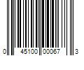 Barcode Image for UPC code 045100000673