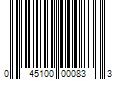 Barcode Image for UPC code 045100000833