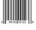 Barcode Image for UPC code 045100001236