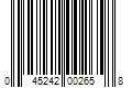 Barcode Image for UPC code 045242002658