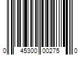 Barcode Image for UPC code 045300002750. Product Name: 