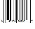 Barcode Image for UPC code 045300362007