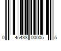 Barcode Image for UPC code 045438000055