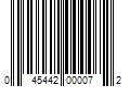 Barcode Image for UPC code 045442000072