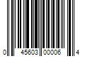 Barcode Image for UPC code 045603000064