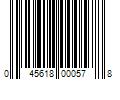 Barcode Image for UPC code 045618000578