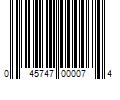 Barcode Image for UPC code 045747000074