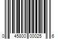 Barcode Image for UPC code 045800000256