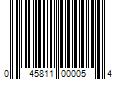 Barcode Image for UPC code 045811000054