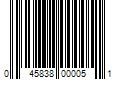 Barcode Image for UPC code 045838000051