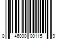 Barcode Image for UPC code 046000001159