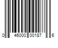 Barcode Image for UPC code 046000001876