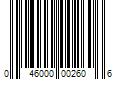 Barcode Image for UPC code 046000002606