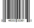 Barcode Image for UPC code 046000003610