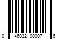 Barcode Image for UPC code 046032000076