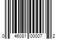 Barcode Image for UPC code 046081000072