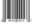 Barcode Image for UPC code 046100000137