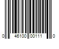 Barcode Image for UPC code 046100001110