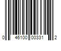 Barcode Image for UPC code 046100003312