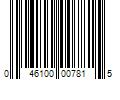 Barcode Image for UPC code 046100007815