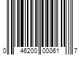 Barcode Image for UPC code 046200000617