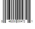 Barcode Image for UPC code 046200004721