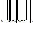 Barcode Image for UPC code 046300000203