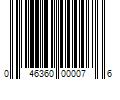 Barcode Image for UPC code 046360000076