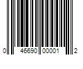 Barcode Image for UPC code 046690000012