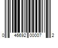 Barcode Image for UPC code 046692000072