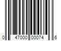 Barcode Image for UPC code 047000000746