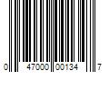 Barcode Image for UPC code 047000001347