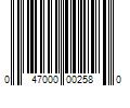 Barcode Image for UPC code 047000002580