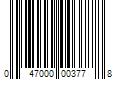 Barcode Image for UPC code 047000003778