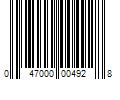 Barcode Image for UPC code 047000004928