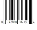 Barcode Image for UPC code 047000007134