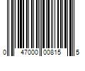 Barcode Image for UPC code 047000008155