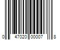 Barcode Image for UPC code 047020000078