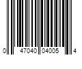 Barcode Image for UPC code 047040040054