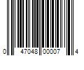 Barcode Image for UPC code 047048000074