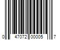 Barcode Image for UPC code 047072000057