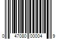 Barcode Image for UPC code 047080000049