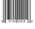 Barcode Image for UPC code 047100000158