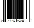 Barcode Image for UPC code 047100000257