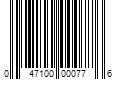 Barcode Image for UPC code 047100000776