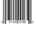 Barcode Image for UPC code 047100001650