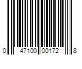 Barcode Image for UPC code 047100001728