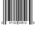 Barcode Image for UPC code 047100005139